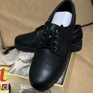 Boys All American Black Leather Shoes,